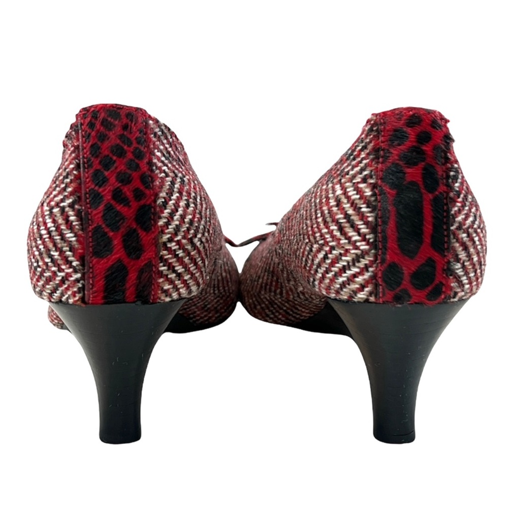 Naughty Monkey Red Nip Tuck Wedge Pump Size 6 - image 8